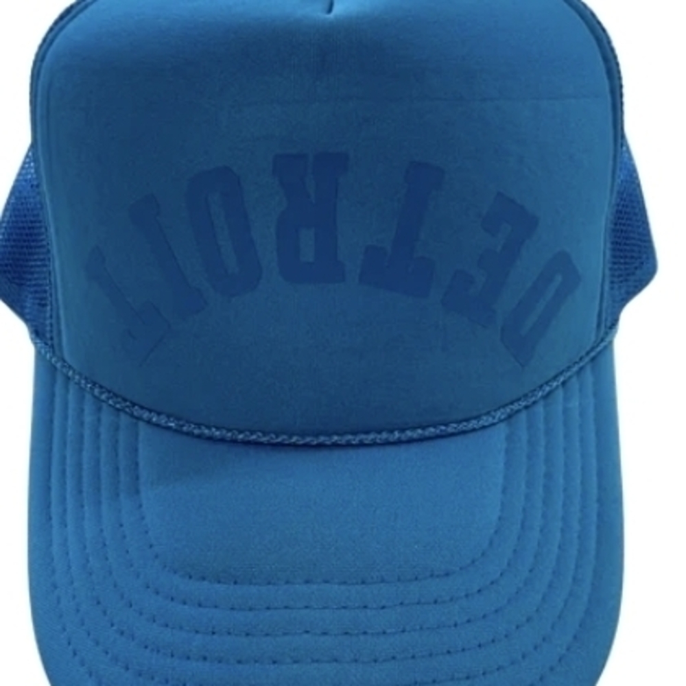 Blue Detroit Trucker Hat